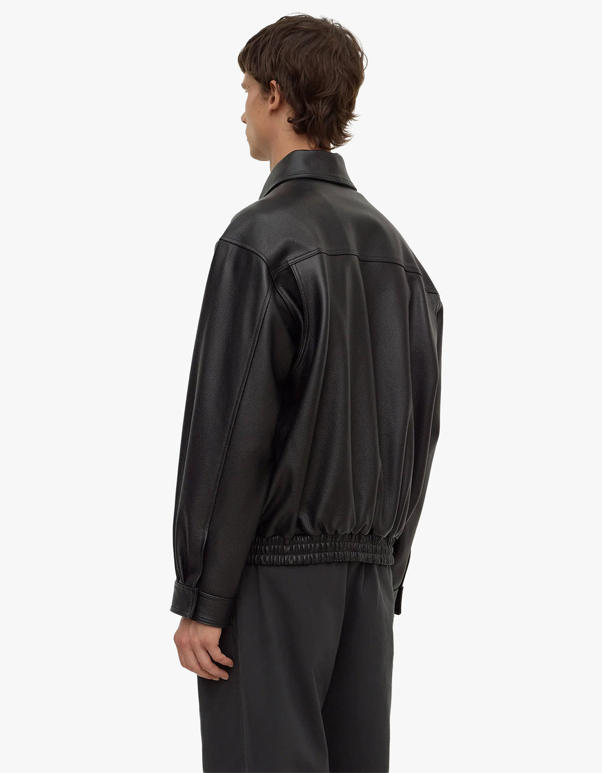 Bank Leather Jacket - Black
