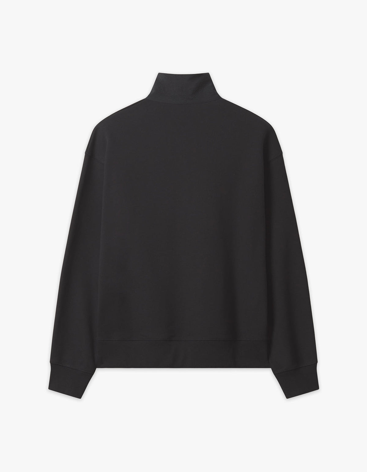 Half Zip Nylon Pocket Sweatshirt - Black