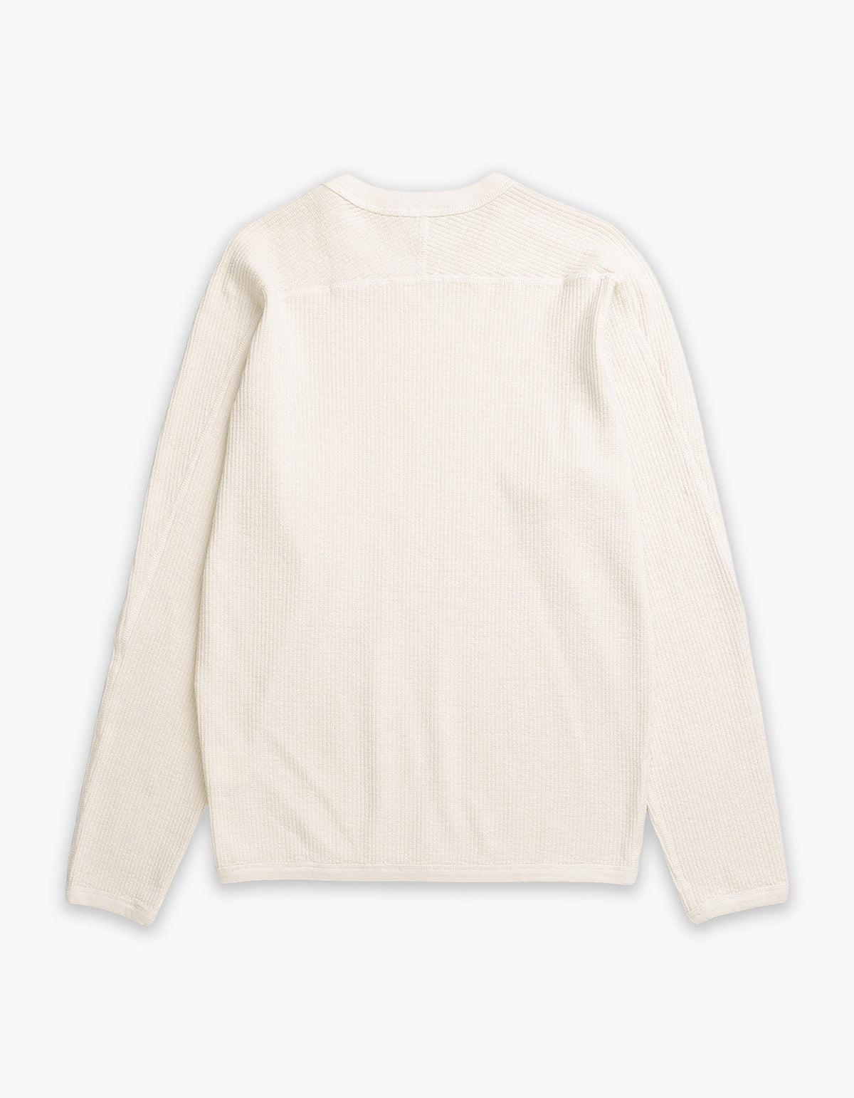 Stevns Cotton Hemp Military Rib L/S T Shirt - Ecru