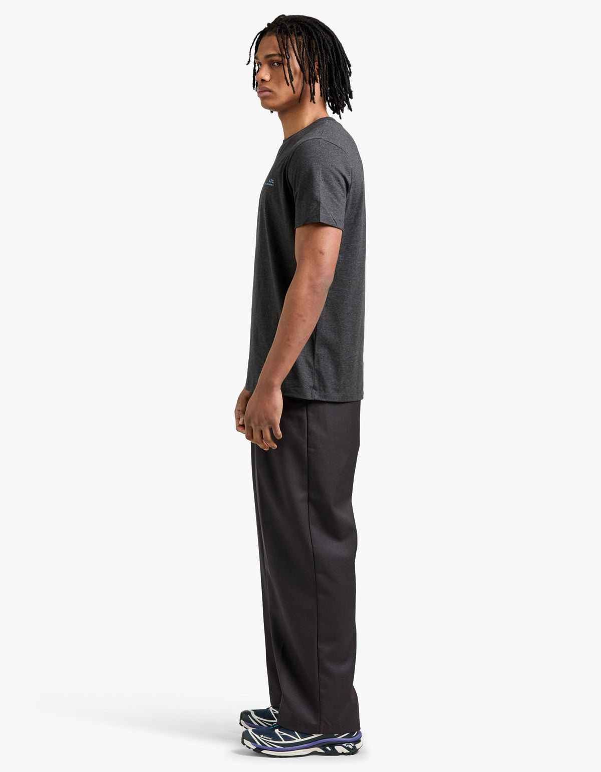 Standard Item GOTS T Shirt - Anthracite China/Blue