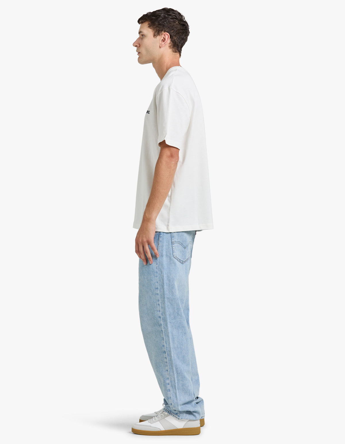 Boxy Petit VPC T Shirt - TAE White/Dark Navy