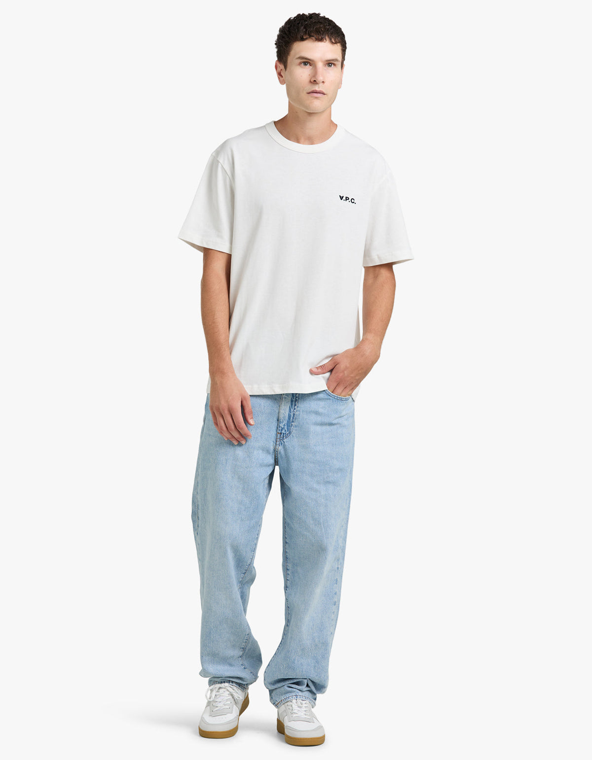 Boxy Petit VPC T Shirt - TAE White/Dark Navy