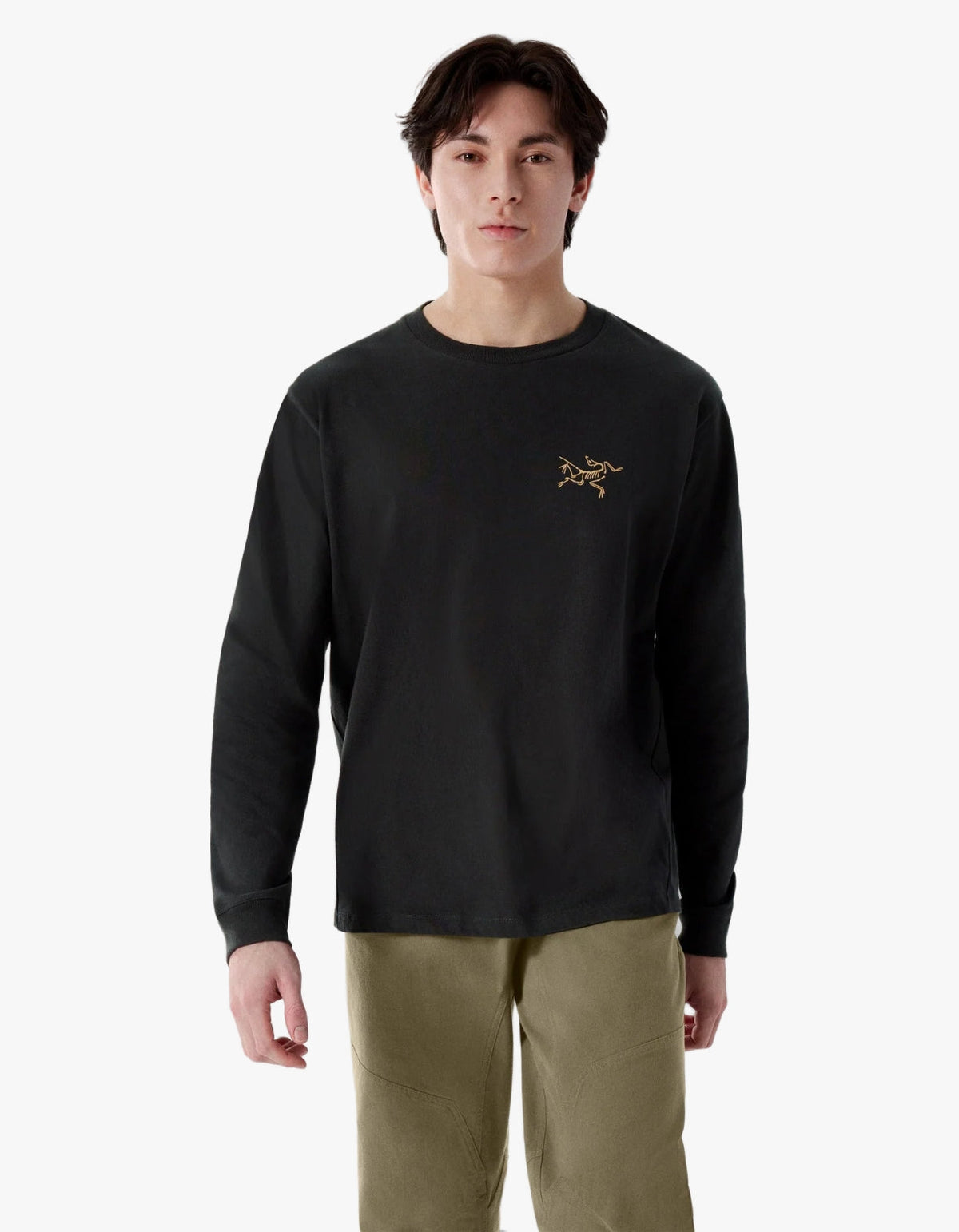 Kragg Cotton L/S T Shirt Mens - 24K Black