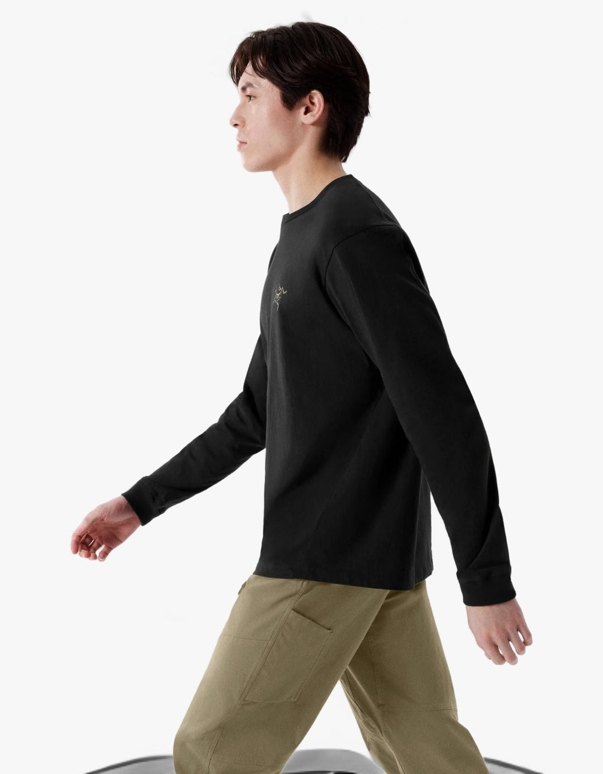 Kragg Cotton L/S T Shirt Mens - 24K Black