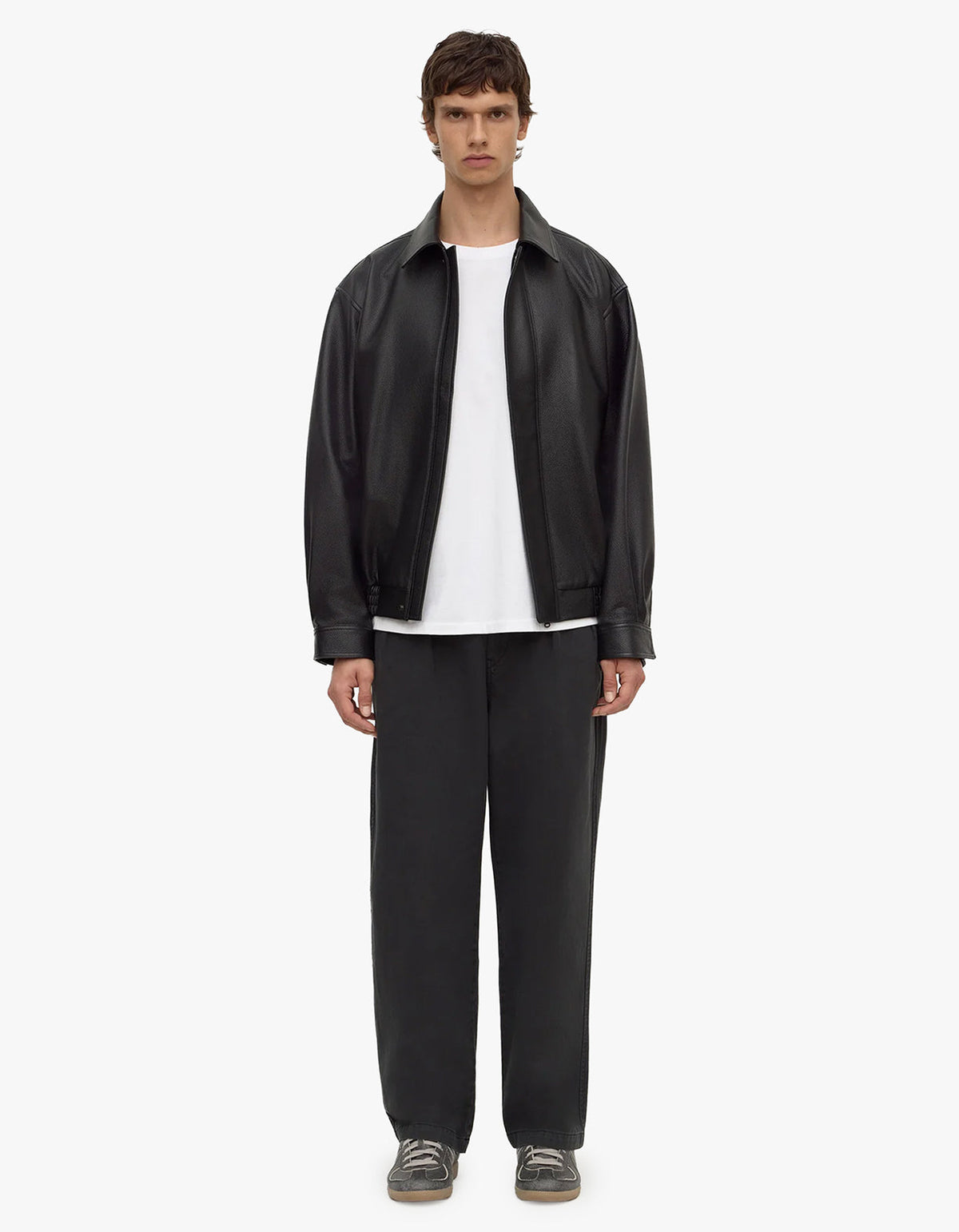 Bank Leather Jacket - Black