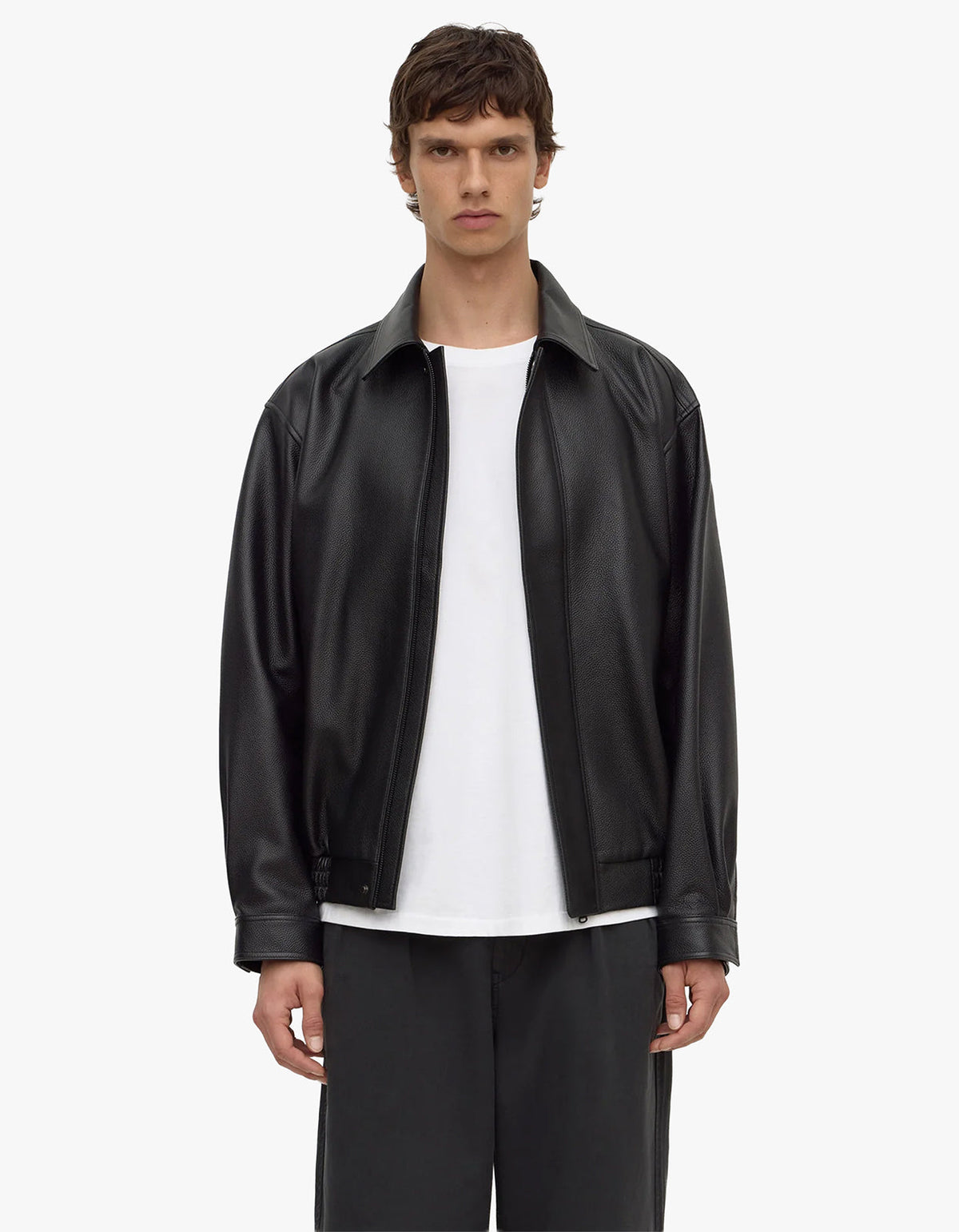Bank Leather Jacket - Black