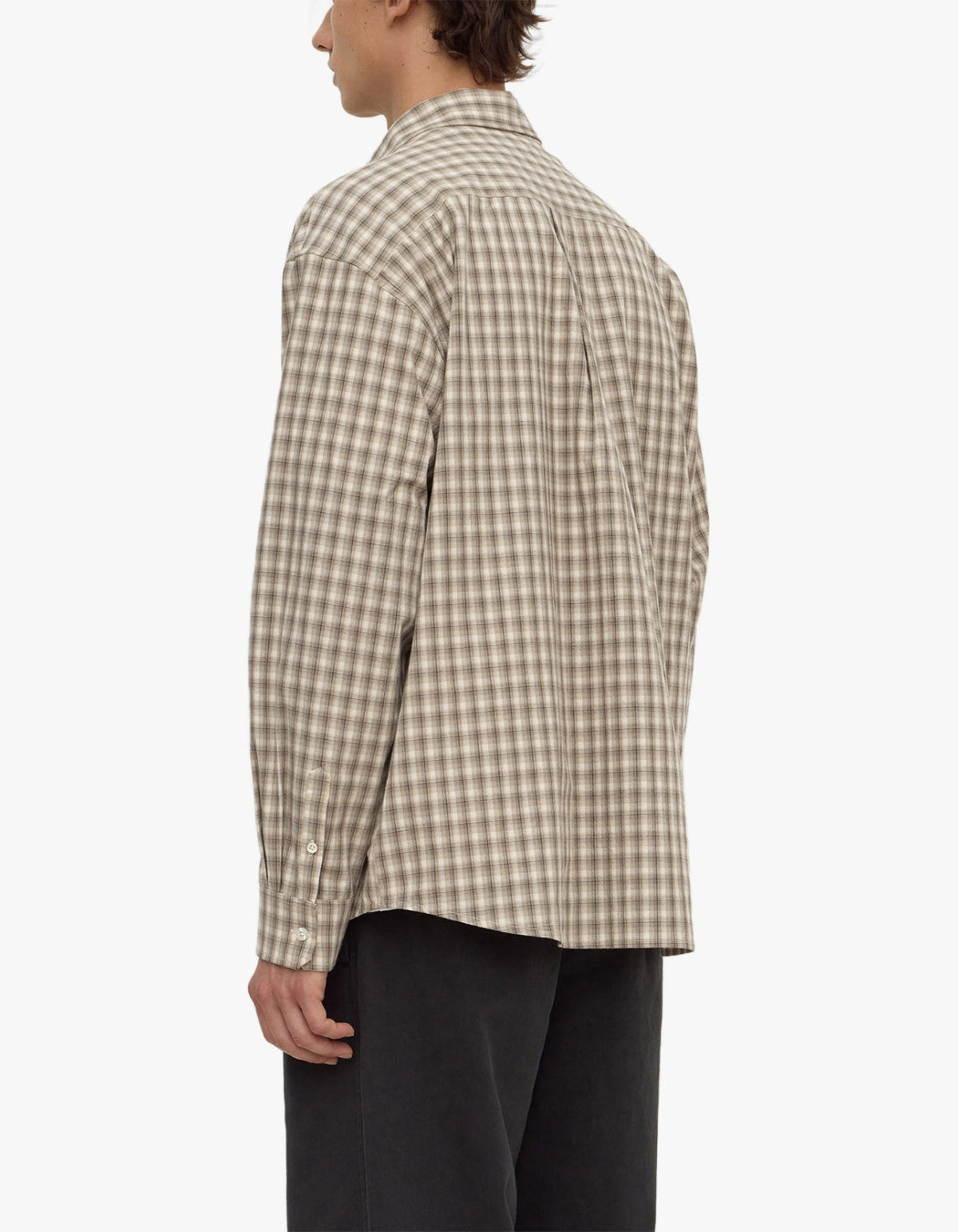 Eddie Check Long Sleeve Shirt - White/Grey