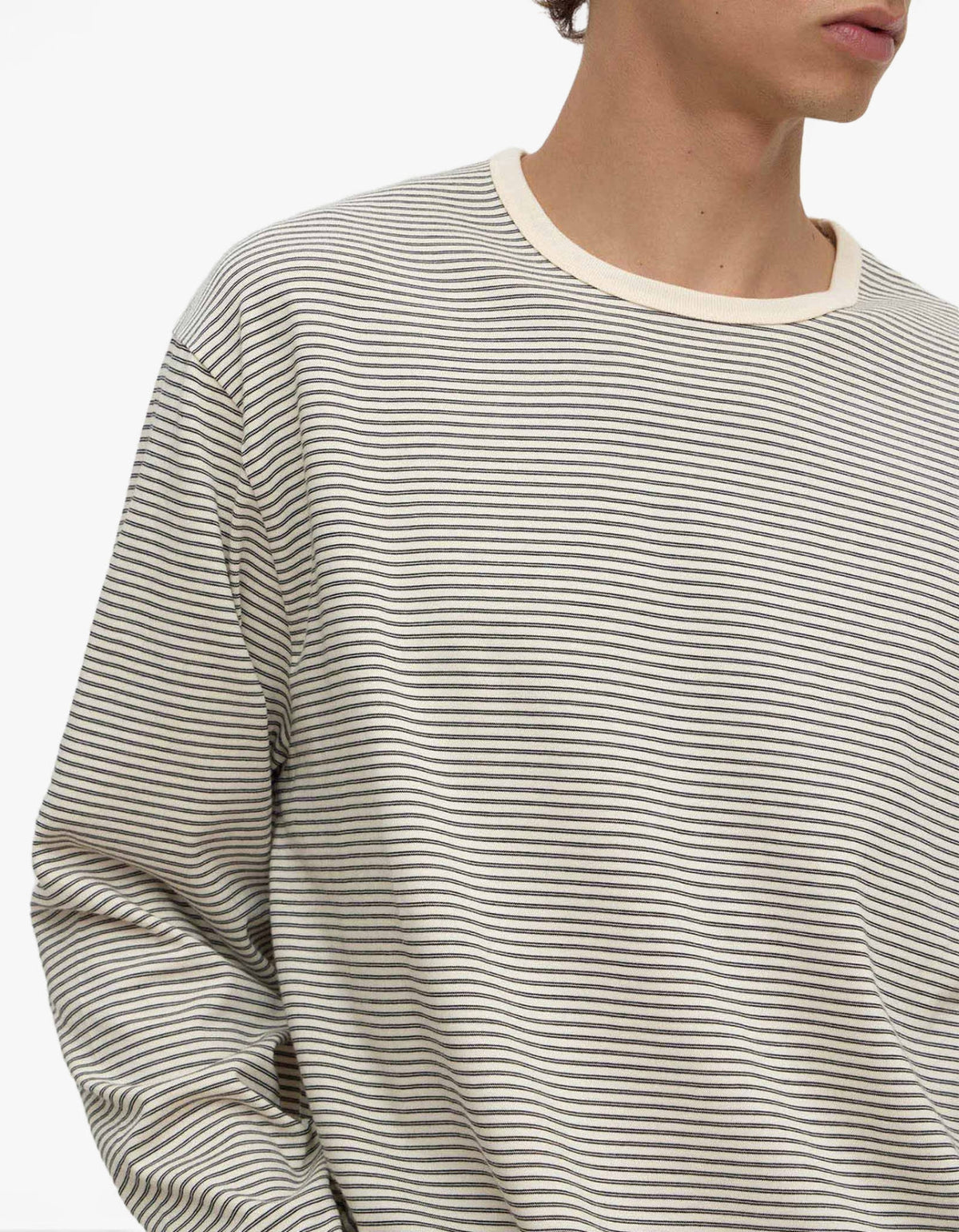 Malone Stripe Long Sleeve Tee - Black/Cream Stripe