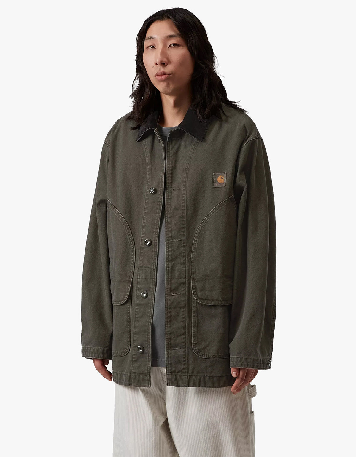 Prescott Coat - Oxide Green/Black (Garment Dyed)