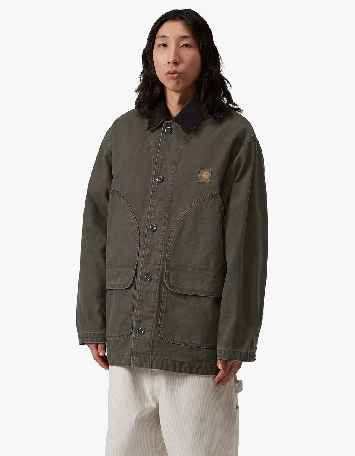 Prescott Coat - Oxide Green/Black (Garment Dyed)