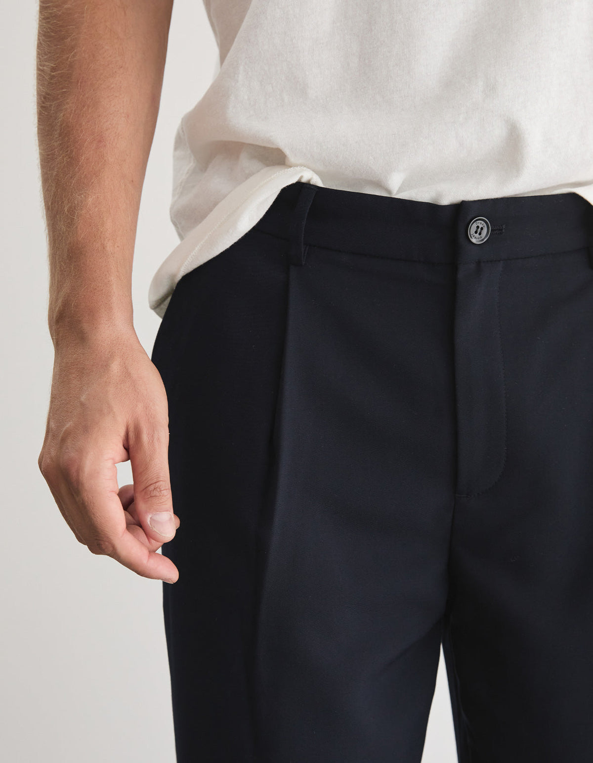 Reale Pleat Pant - Navy