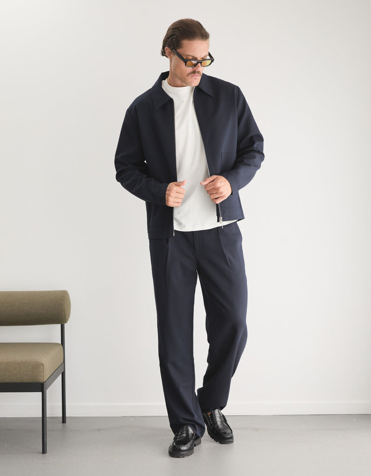 Reale Zip Jacket - Navy