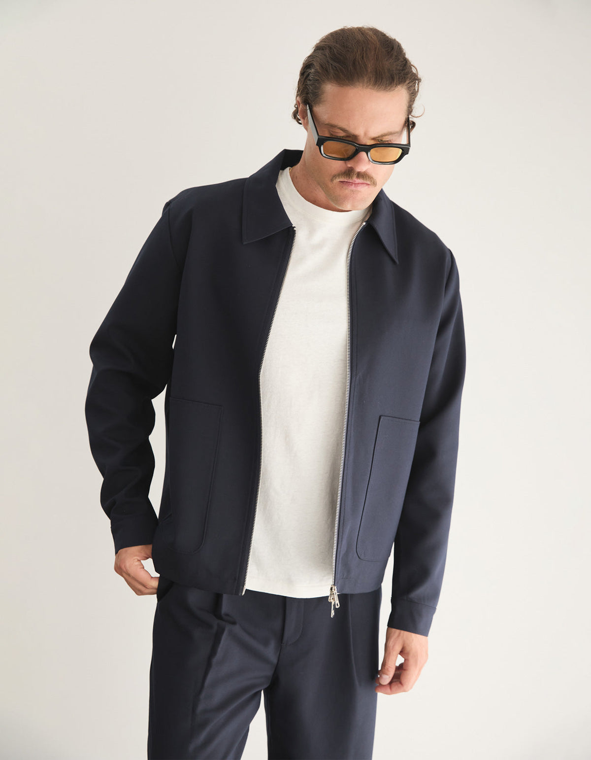 Reale Zip Jacket - Navy