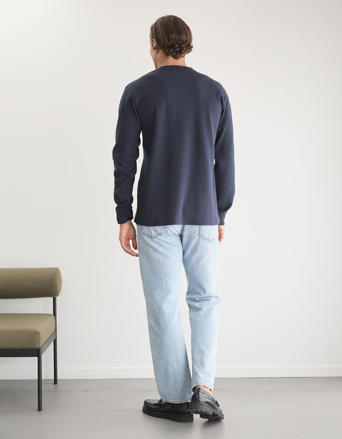 Prescott Waffle - Navy