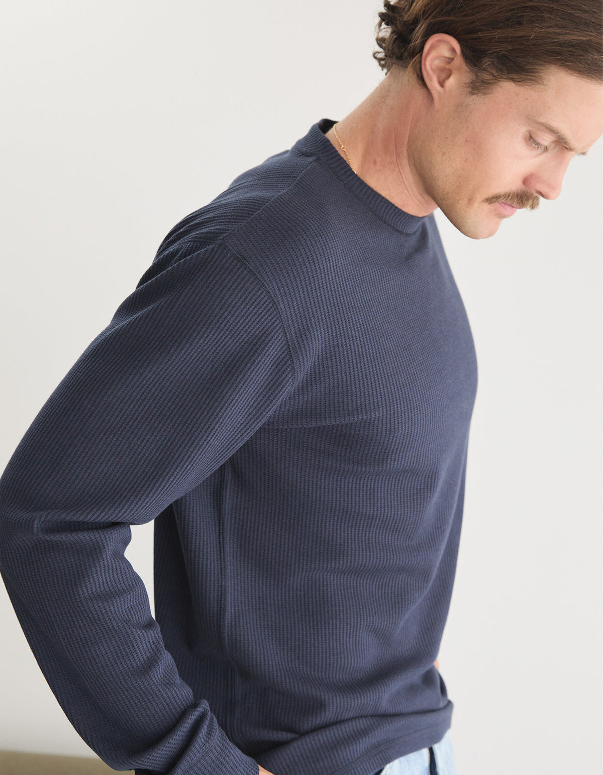 Prescott Waffle - Navy
