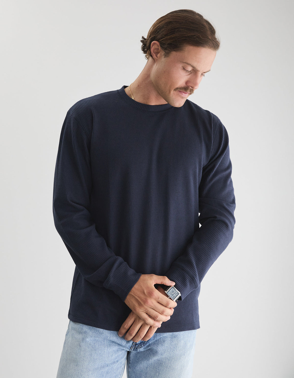 Prescott Waffle - Navy