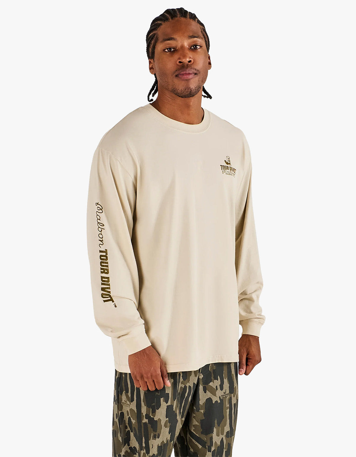 Gorse Tour Divot Camo L/S Tee - Clay