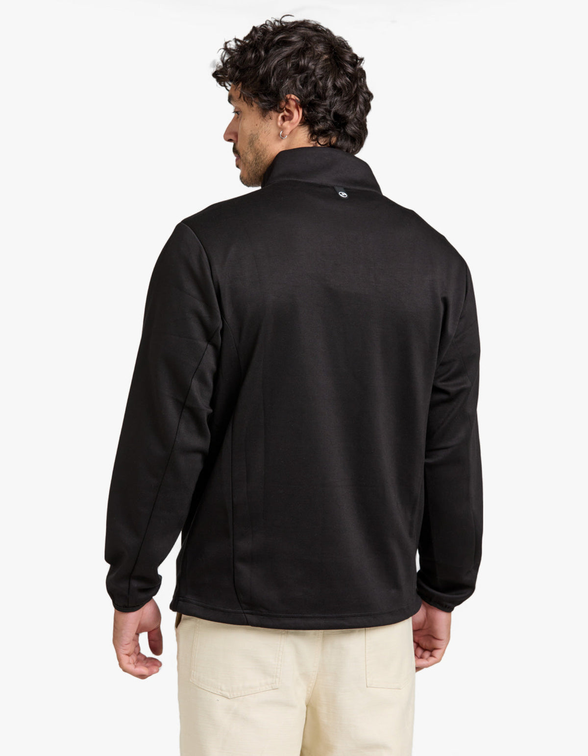 Evergreen Poly Quarter Zip Sweat - Black