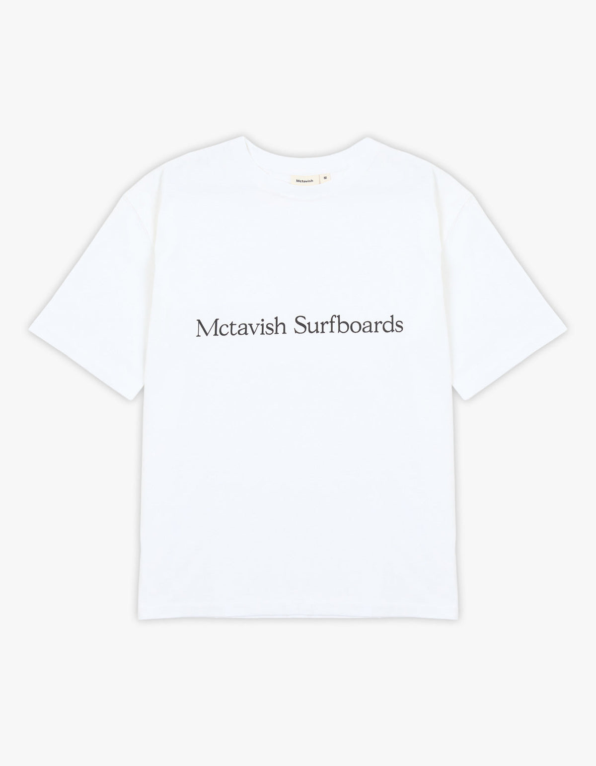 Boxy Serif Tee - White