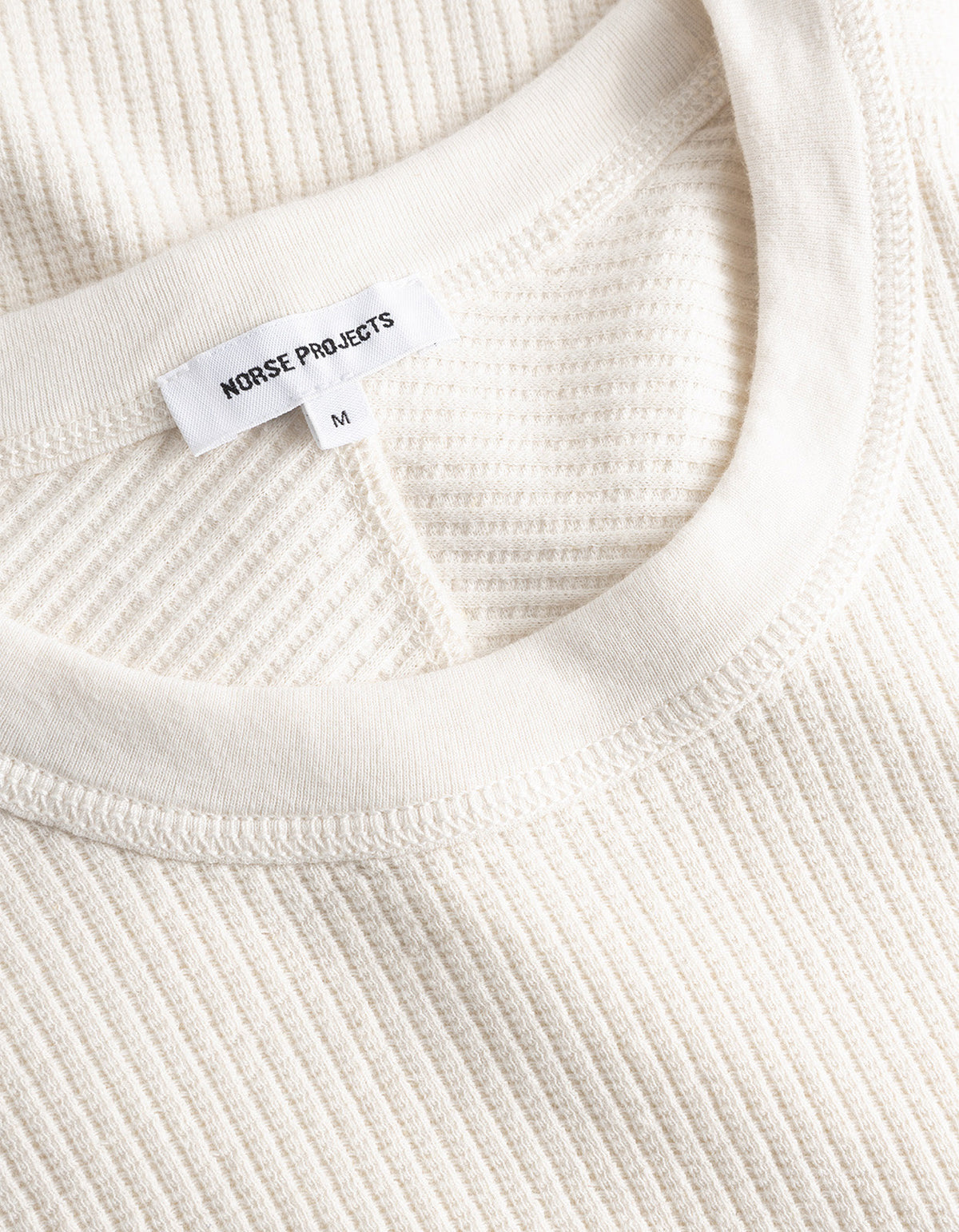 Stevns Cotton Hemp Military Rib L/S T Shirt - Ecru