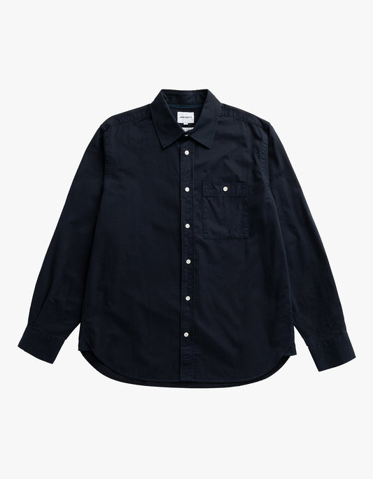 Kongshoved Cotton Twill GMD Relaxed Shirt - Dark Navy