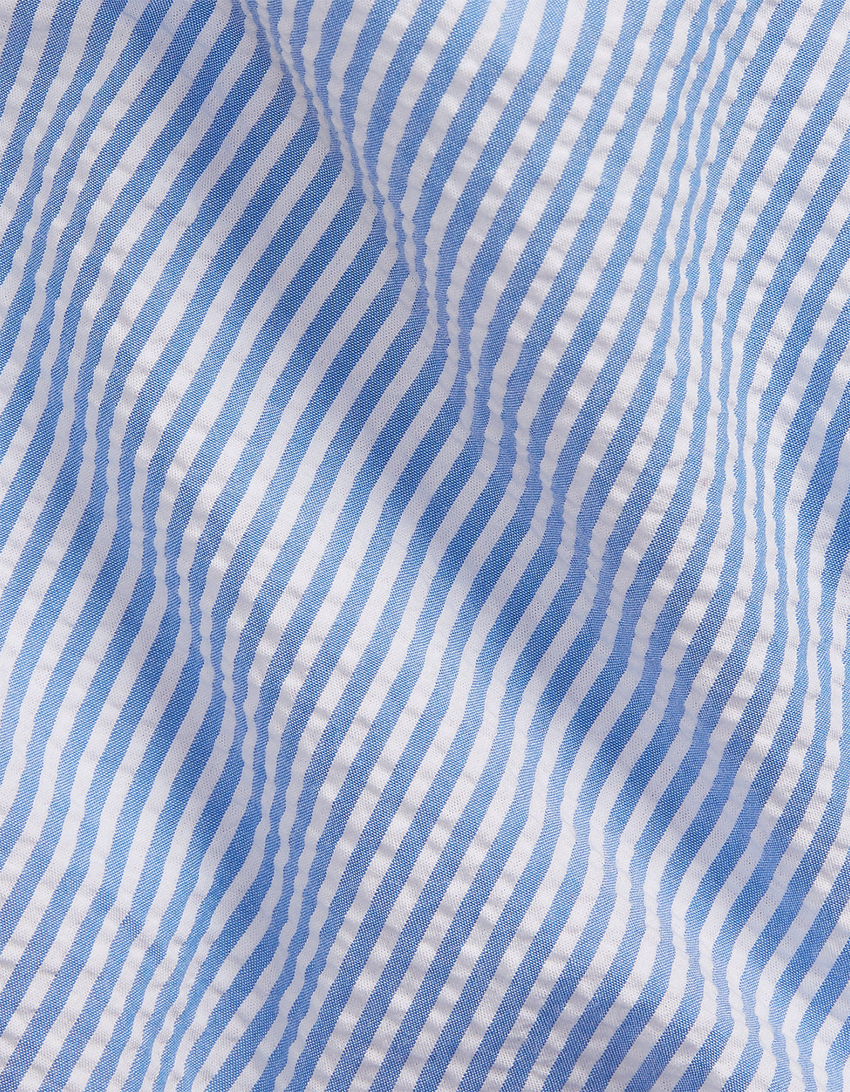 Custom Fit Seersucker Shirt - 2604A Blue/White
