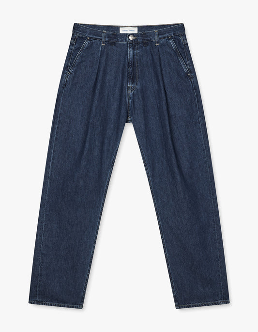 Saroger Pleat Jeans 16014 - Washed Soft Denim