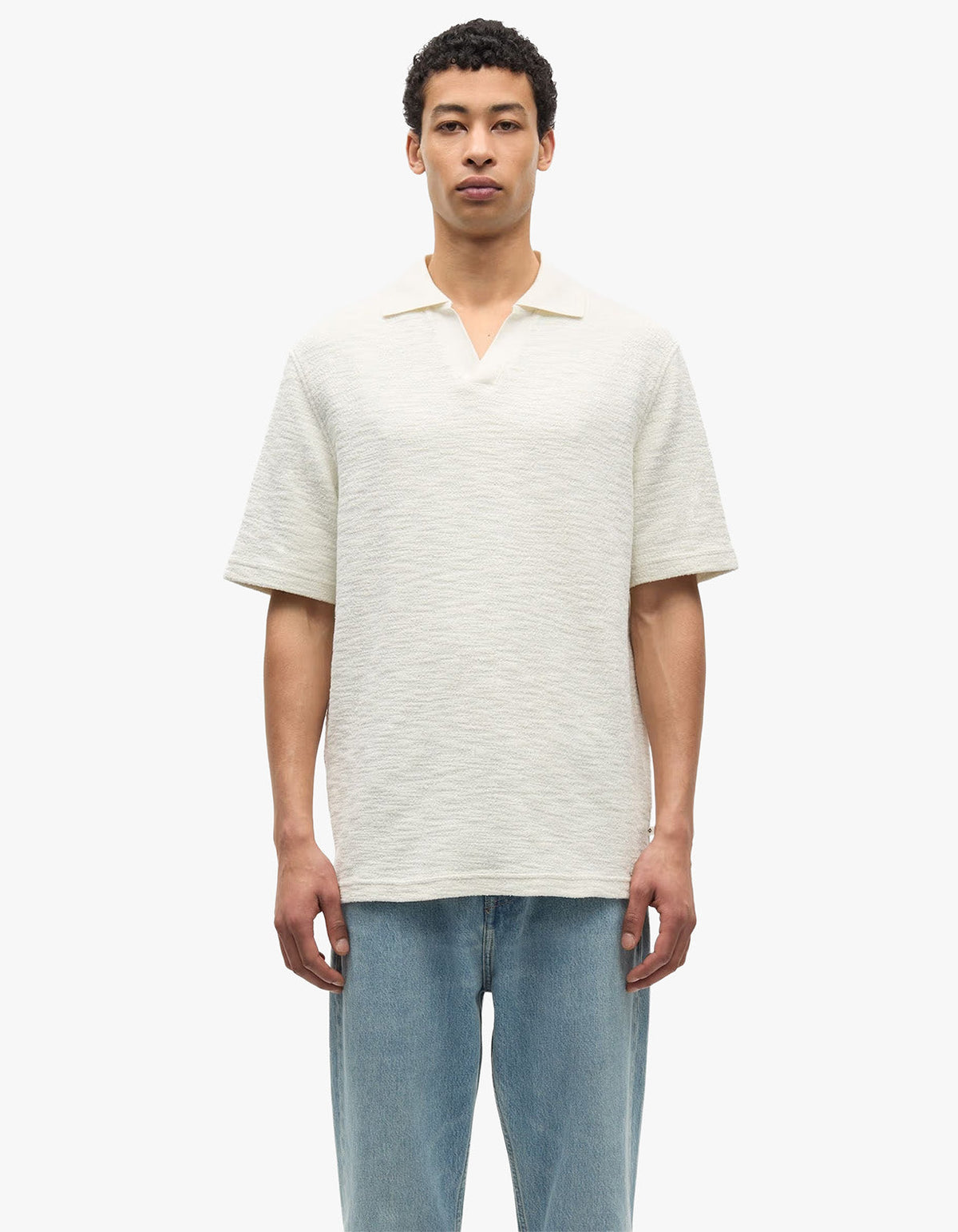 Samac V Neck Polo 15974 - Clear Cream