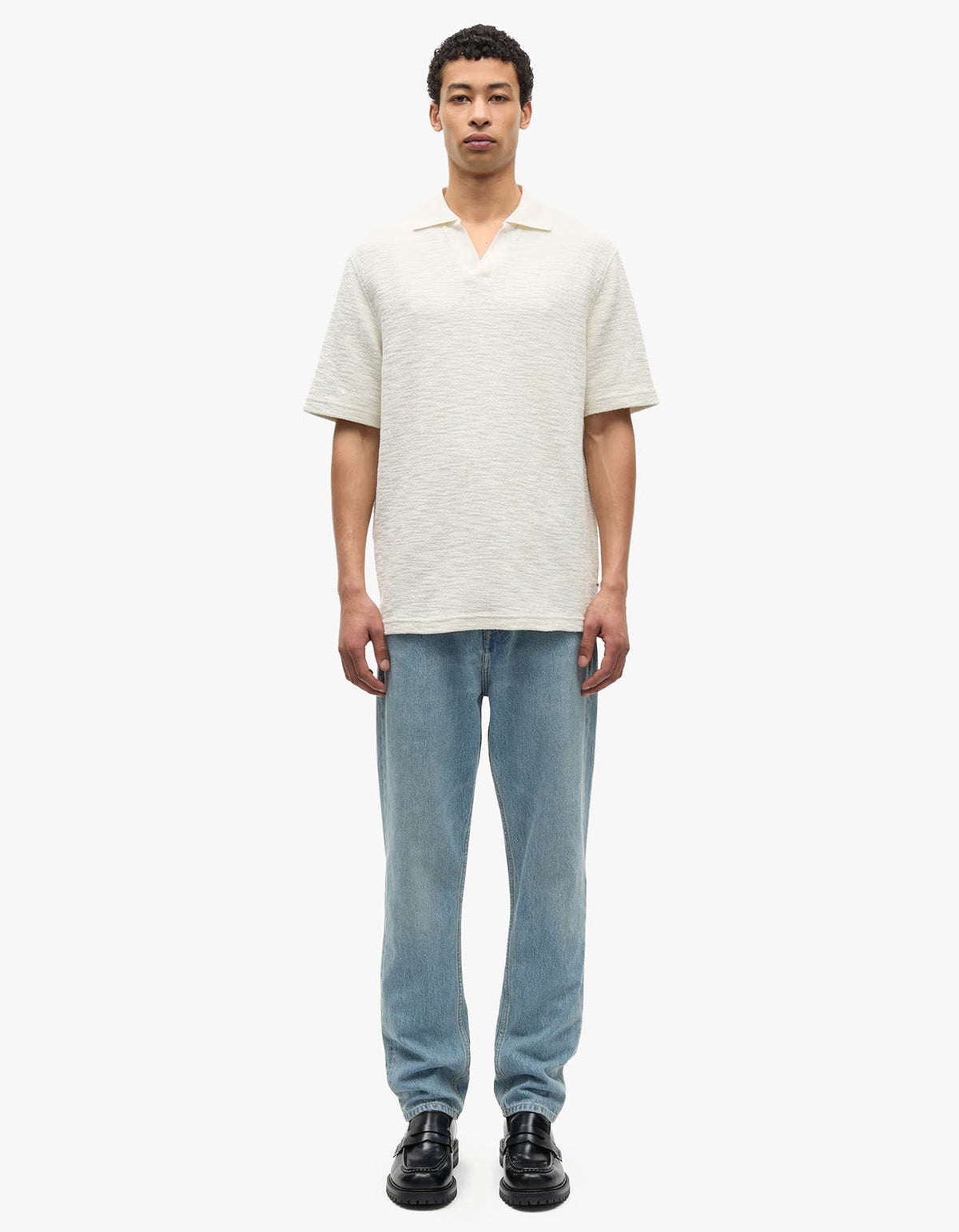 Samac V Neck Polo 15974 - Clear Cream