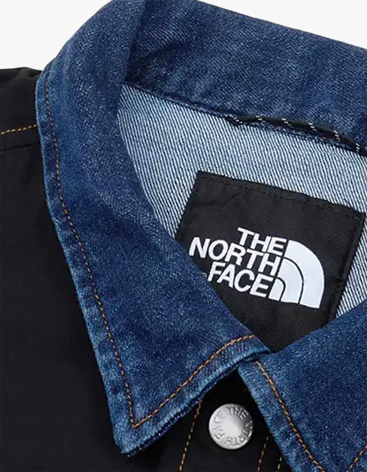 Mens Denim Cordura Jacket - Dark Indigo Denim Wash/Black