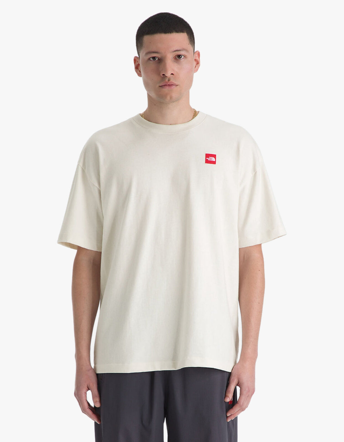 Mens Red Box S/S Tee - White Dune