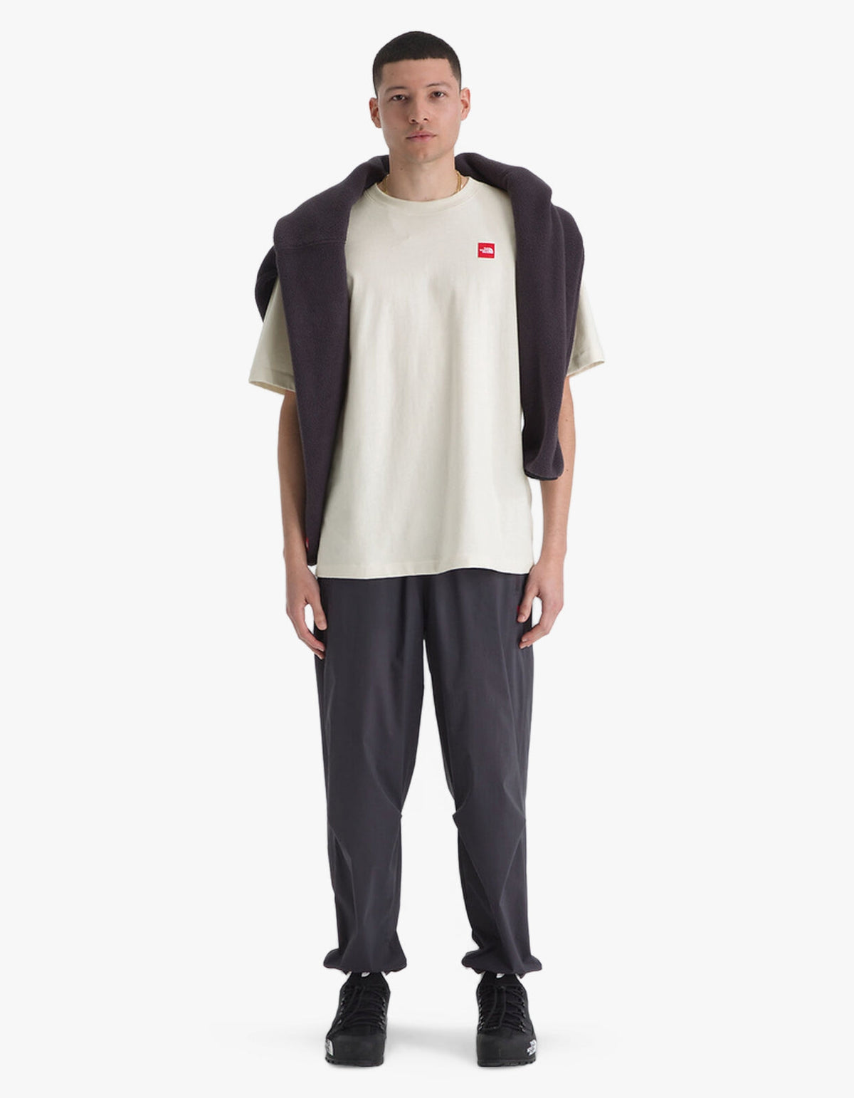 Mens Red Box S/S Tee - White Dune