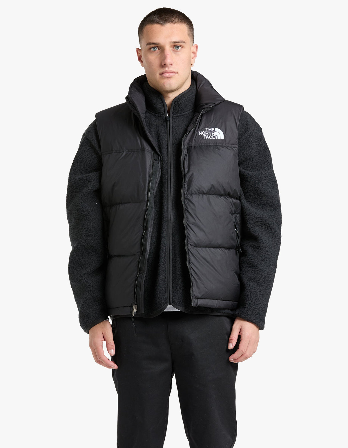 Mens 1996 Retro Nuptse Vest - TNF Black
